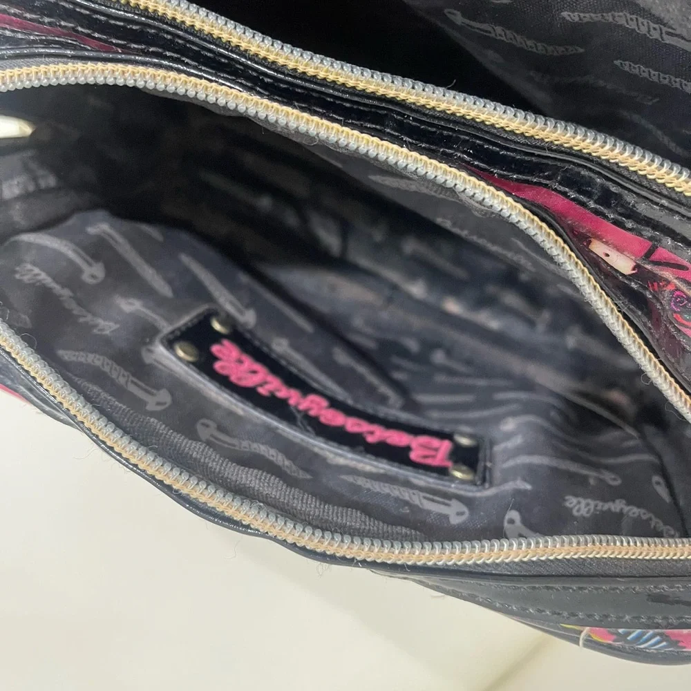 Betsey Johnson Pink Y2K Betseyville Graphic Cosmetic Bag